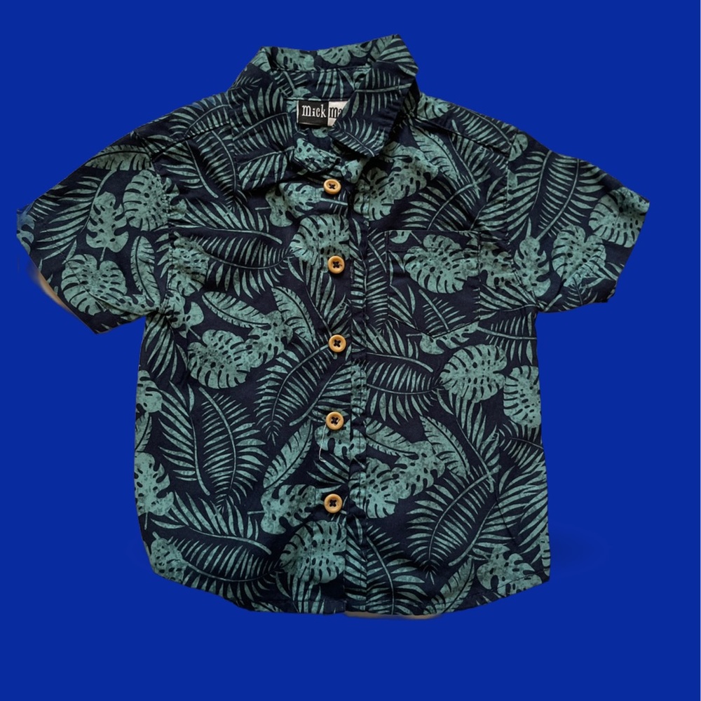 12 month boy, pattern, button-down shirt